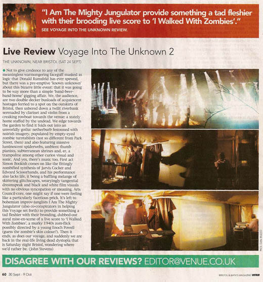 Voyage into the Unknown 2 review from Venue magazine
